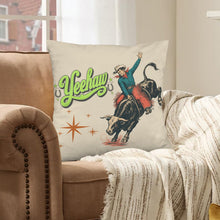 Load image into Gallery viewer, Baha Ranch The Last Roundup Yeehaw Throw Pillow Cover Made in America
