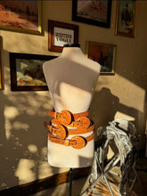 Load image into Gallery viewer, The Beverly Tooled Belt SILVER
