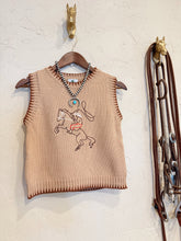 Load image into Gallery viewer, The Embroidered Roping Cowboy Sweater Vest

