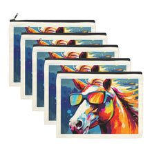 Load image into Gallery viewer, Baha Ranch Cool Horse Cosmetic Bag Pack of 5 Made in America
