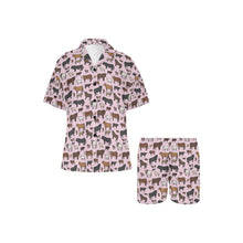 Load image into Gallery viewer, Pink Cattle Ranch Women&#39;s Western Pajama Set
