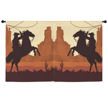 Load image into Gallery viewer, Desert Cowboy Curtains 52&quot;x63&quot; (2-Piece) Made in America
