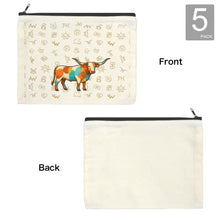 Load image into Gallery viewer, Baha Ranch Brand Longhorn Pack of 5 bags Cosmetic Bag Made in America
