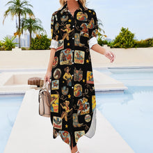 Load image into Gallery viewer, Vintage Cowgirl Collage Western Duster Dress
