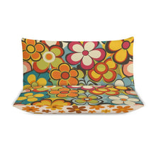 Load image into Gallery viewer, Groovy Floral Hippie Reversible 3-Piece Bedding Set (1 Duvet Cover + 2 Pillow Shams) – 102"×90"
