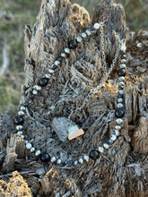 Load image into Gallery viewer, Black Onyx Eclipse Beaded Necklace
