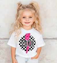 Load image into Gallery viewer, Lightning bolt checkered names- Youth
