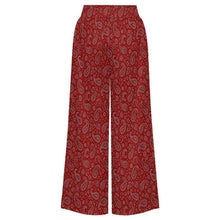 Load image into Gallery viewer, Baha Ranch Red Paisley Bandana Print High Waisted Wide Leg Pants
