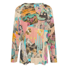 Load image into Gallery viewer, Baha Ranch Retro Pop Western Collage Long Sleeve Top
