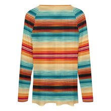 Load image into Gallery viewer, Baha Ranch Long Sleeve Southwestern Serape Top
