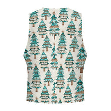Load image into Gallery viewer, Turquoise Christmas Trees Men's Western Vest
