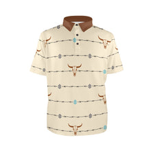 Load image into Gallery viewer, Baha Ranch Barbwire Aztec Polo Shirt
