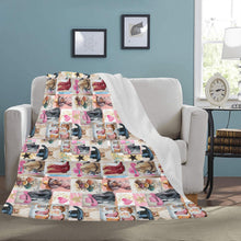 Load image into Gallery viewer, Danilo Painted Cowgirl Collage Throw Blanket 60" x 80" Ultra-Soft Micro Fleece Blanket 60" x 80" Made in America
