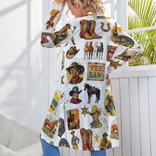 Load image into Gallery viewer, Vintage Cowboy Collage Western Lightweight Cardigan
