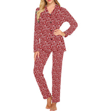 Load image into Gallery viewer, Red Bandana Women&#39;s Western Pajama Set
