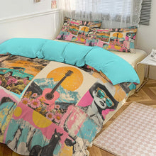Load image into Gallery viewer, Baha Ranch Retro Pop Western 3-Piece Bedding Set (1 Duvet Cover + 2 Pillow Shams) – 102"×90"
