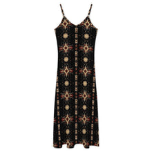 Load image into Gallery viewer, Black and Tan Southwestern Aztec Western Maxi Dress
