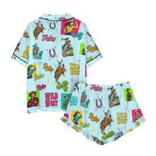 Load image into Gallery viewer, Baha Ranch The Last Roundup Western Rodeo Satin Pajama Set
