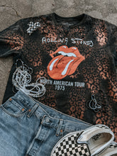 Load image into Gallery viewer, Handmade by me Upcycled Rolling Stones Bleached Leopard Tour Tee (One of a Kind)
