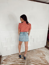 Load image into Gallery viewer, The Gingham Top in Red-BEST SELLER
