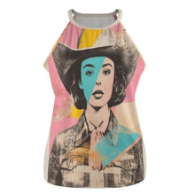Load image into Gallery viewer, Baha Ranch Turquoise View Retro Pop Western Tank Top
