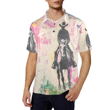 Load image into Gallery viewer, Baha Ranch Retro Pop Western Trail Ride Polo Shirt
