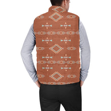 Load image into Gallery viewer, Brown Aztec Men&#39;s Puffy Vest
