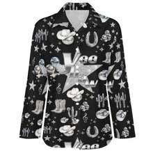 Load image into Gallery viewer, Baha Ranch Rhinestone Cowgirl Long Sleeve Blouse
