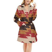 Load image into Gallery viewer, Red Aztec Women&#39;s Western Bath Robe
