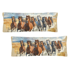 Load image into Gallery viewer, Baha Ranch Running Horses Western Body Pillow Cover Made in America
