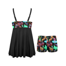 Load image into Gallery viewer, Neon Rodeo Swim Dress &amp; Shorts Set
