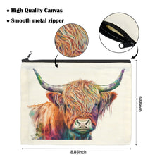 Load image into Gallery viewer, Watercolor Highland Cosmetic Bag Pack of 5 Made in America
