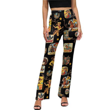 Load image into Gallery viewer, Vintage Cowgirl Collage Western Flare Pants

