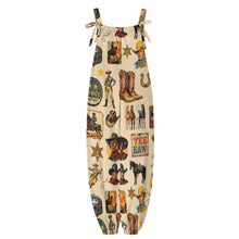 Load image into Gallery viewer, Baha Ranch Vintage Cowboy Overalls Jumpsuit
