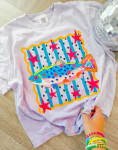 Load image into Gallery viewer, Colorful Coastal Fish Graphic Tee | Bright Beach Boutique Shirt | Summer Lake Day Graphic Tee | Fun Southern Fish T-Shirt
