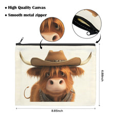 Load image into Gallery viewer, Cowboy Highland Cosmetic Bag Pack of 5 Made in America
