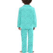 Load image into Gallery viewer, Turquoise Cattle Brands Boy&#39;s Western Pajama Set
