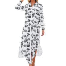 Load image into Gallery viewer, Cowboy Print Western Duster Dress
