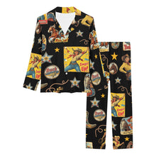 Load image into Gallery viewer, Vintage Cowgirl Collage Western Pajama Set

