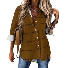 Load image into Gallery viewer, Baha Ranch Son of a Bitch Barbwire Long Sleeve Blouse
