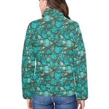 Load image into Gallery viewer, All Turquoise Women&#39;s Puffy Bomber Jacket
