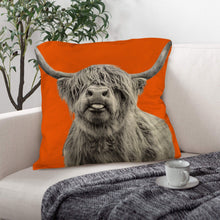 Load image into Gallery viewer, Silly HIghland Throw Pillow Case Made in America

