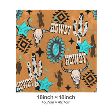Load image into Gallery viewer, Baha Ranch Howdy Velvety Soft Throw Pillow Case Made in America
