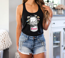 Load image into Gallery viewer, Floral Beer Racerback Tank Top
