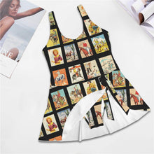 Load image into Gallery viewer, Western Collage Skirted Swimsuit
