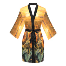 Load image into Gallery viewer, Sunflower Field Women&#39;s Lounge Kimono Robe
