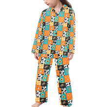 Load image into Gallery viewer, Western Patchwork Girl's Western Pajama Set
