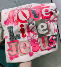 Load image into Gallery viewer, Love like Jesus comfort color tee
