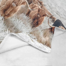 Load image into Gallery viewer, Highland Cow Throw Blanket Ultra-Soft Micro Fleece Blanket 60" x 80" Made in America
