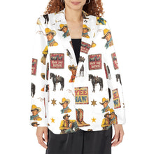 Load image into Gallery viewer, Vintage Cowboy Collage Western Women's Blazer
